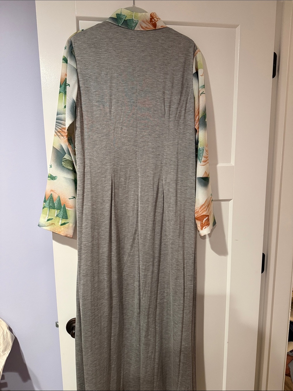 Loewe Printed Button-Front Maxi Dress in Green, Cream and Brown - Picture 7 of 9